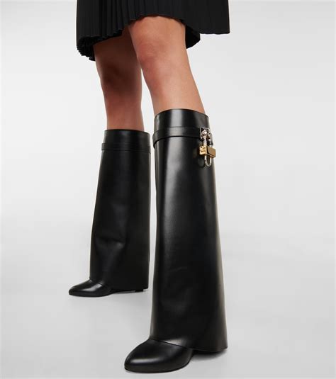 givenchy shark tooth knee boots|Givenchy shark boots used.